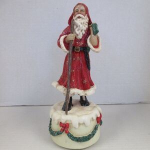 DEPT 56 Old World Red Santa Music Box O Christmas Tree Father Frost St Nick RARE